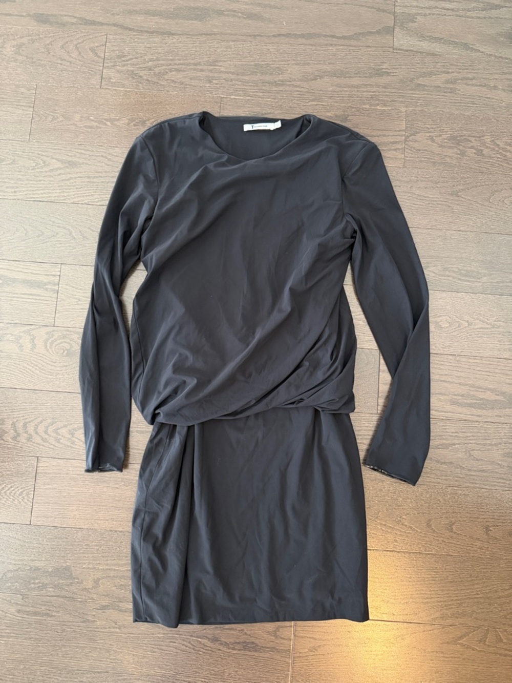 T by Alexander Wang black long sleeve dress Medium